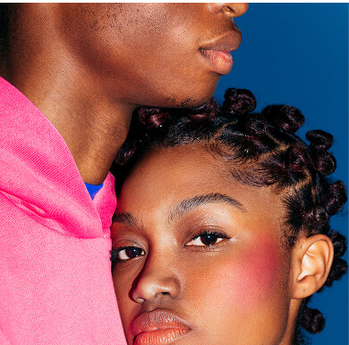 Young woman frowning